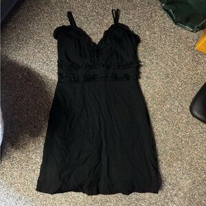 Trixxi Black Ruffled Mini Dress